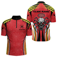 Load image into Gallery viewer, Personalized Black And Red Spider Dart Shirts For Men, Custom Dart Team Jerseys NYN0017