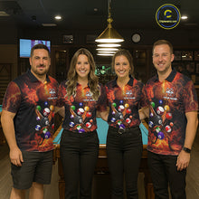 Load image into Gallery viewer, Dragon 8 Ball Cracked Thunder Lightning Billiard Shirts For Men Custom Billiard Team Jersey | Orange NYN3312
