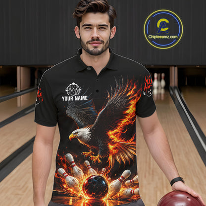 Cosmic Neon Bowling Polo 1/4-Zip Shirt For Men Custom Pink Glowing Butterfly Bowling Jersey Team Uniform NYN4626