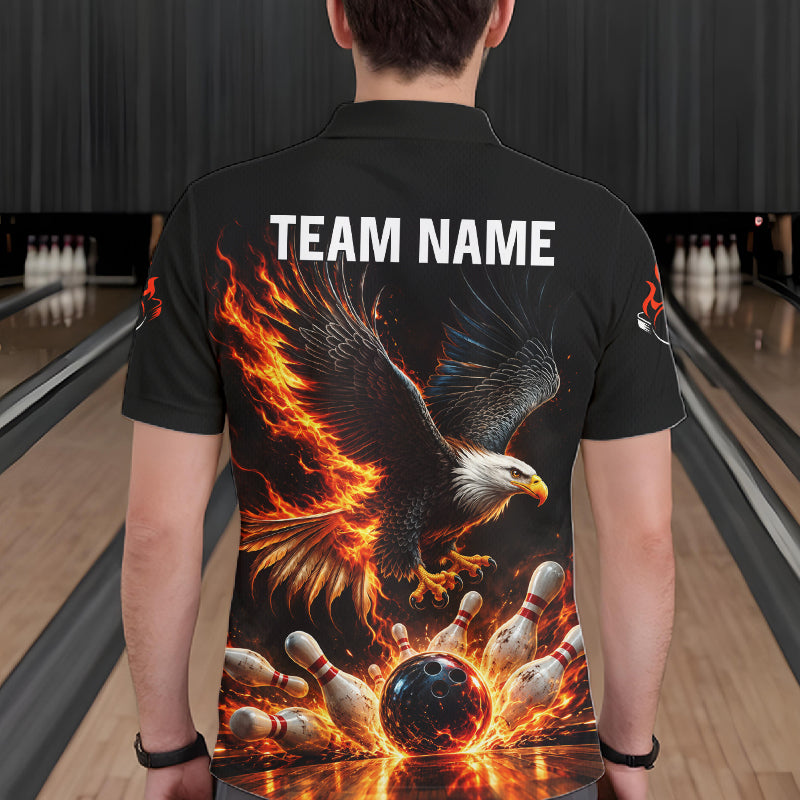 Cosmic Neon Bowling Polo 1/4-Zip Shirt For Men Custom Pink Glowing Butterfly Bowling Jersey Team Uniform NYN4626