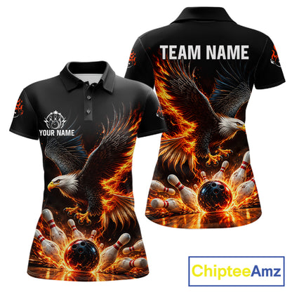 Cosmic Neon Bowling Polo 1/4-Zip Shirt For Women Custom Pink Glowing Butterfly Bowling Jersey Team Uniform NYN4626