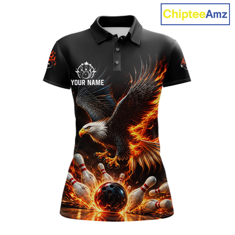 Cosmic Neon Bowling Polo 1/4-Zip Shirt For Women Custom Pink Glowing Butterfly Bowling Jersey Team Uniform NYN4626