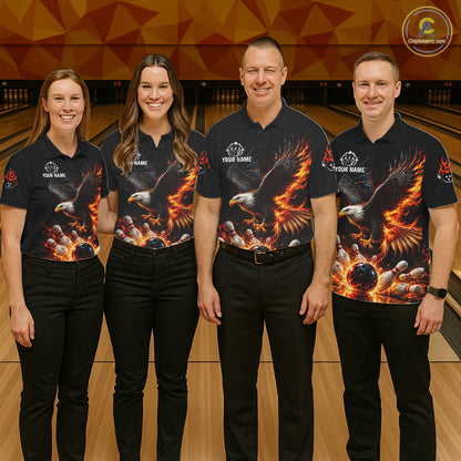 Cosmic Neon Bowling Polo 1/4-Zip Shirt For Men Custom Pink Glowing Butterfly Bowling Jersey Team Uniform NYN4626