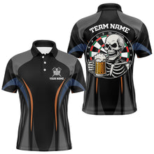 Load image into Gallery viewer, Custom Skull With Beer Funny Dart Polo Shirts For Men, Dart Team Jerseys NYN1553
