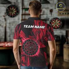 Load image into Gallery viewer, Red Broken Glass Dartboard Lightning Dart Shirt Custom Dart Jersey For Men, Gifts For Dart Players NYN3336