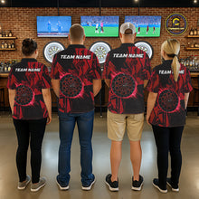 Load image into Gallery viewer, Red Broken Glass Dartboard Lightning Dart Shirt Custom Dart Jersey For Men, Gifts For Dart Players NYN3336