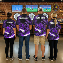Load image into Gallery viewer, White And Purple Smoking Men Dart Polo &amp; 1/4-Zip Shirt Custom Splatter Dart Team Clothing NYN3341