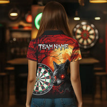 Load image into Gallery viewer, Custom Wolf With Red Eyes Dartboard Dart Shirts For Women Outfits Dart Tournament Gifts NYN0039