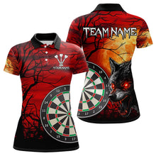 Load image into Gallery viewer, Custom Wolf With Red Eyes Dartboard Dart Shirts For Women Outfits Dart Tournament Gifts NYN0039