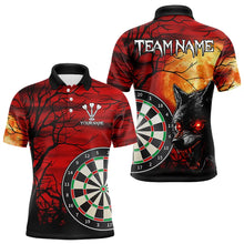 Load image into Gallery viewer, Wolf With Glowing Red Eyes Dart Boards Dart Shirts For Men, Custom Dart Jerseys NYN0039