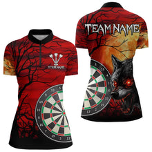 Load image into Gallery viewer, Custom Wolf With Red Eyes Dartboard Dart Shirts For Women Outfits Dart Tournament Gifts NYN0039