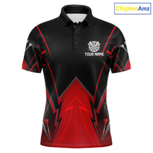 Load image into Gallery viewer, Personalized Blue Dartboard &amp; Arrow Darts Polo &amp; 1/4-Zip Shirt For Men Dart Team Jerseys NYN2945