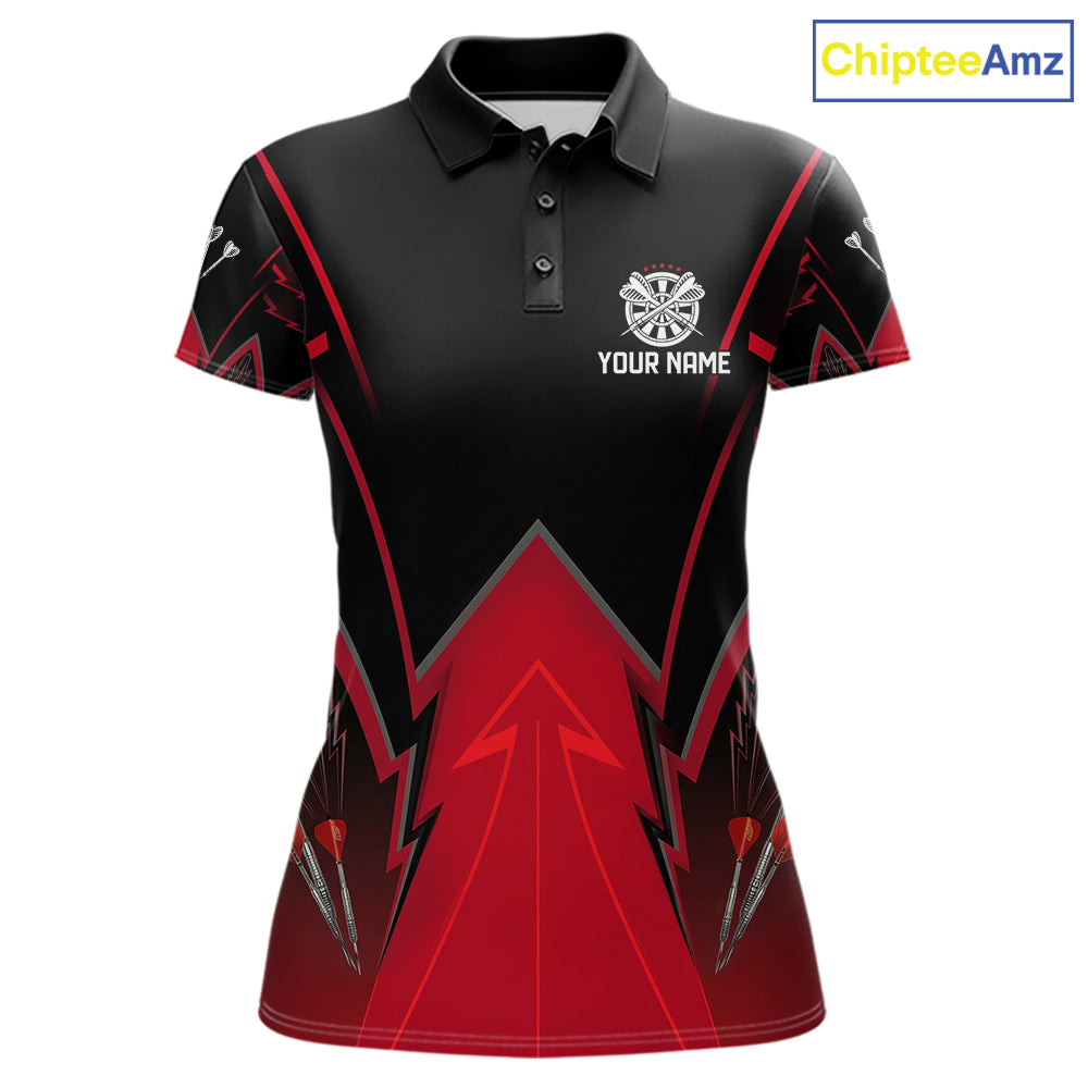 Personalized Blue Dartboard & Arrow Darts Polo & 1/4-Zip Shirt For Women Dart Team Jerseys NYN2945