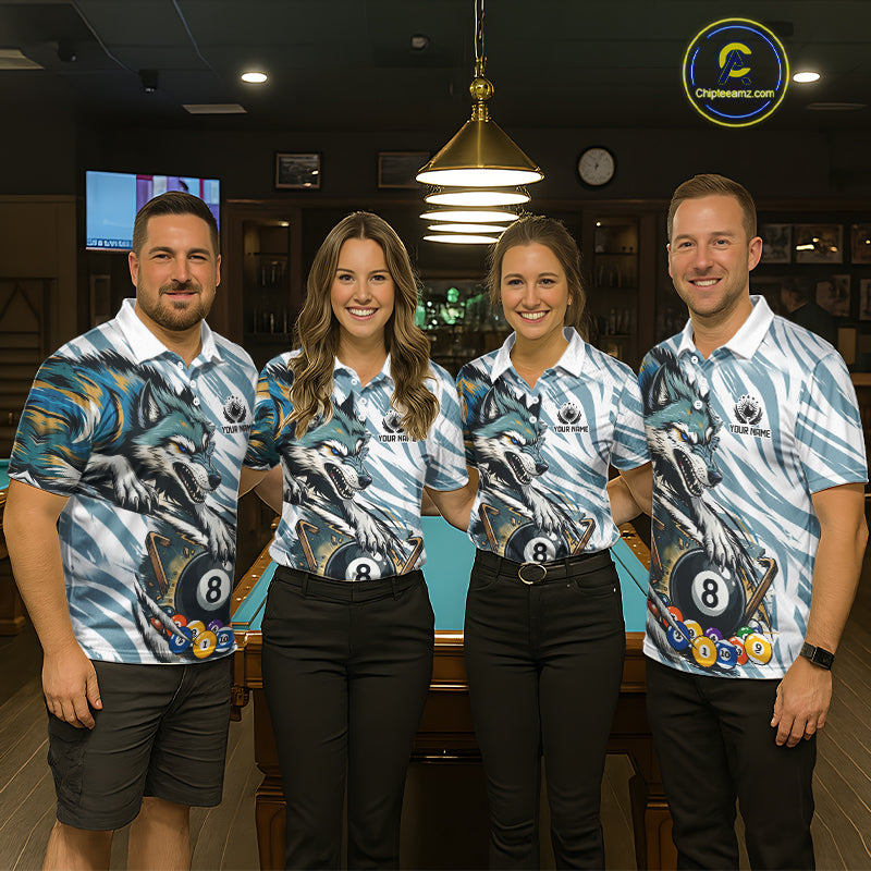 Personalized Wolf Claws 8 Ball Billiard Pool Shirt Custom Funny Billiard 3D Team Attire For Women NYN2951