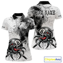 Load image into Gallery viewer, Funny Spider Billiard Pool Shirts For Women Custom Grunge Ball 8 Billiard League Jerseys NYN2304