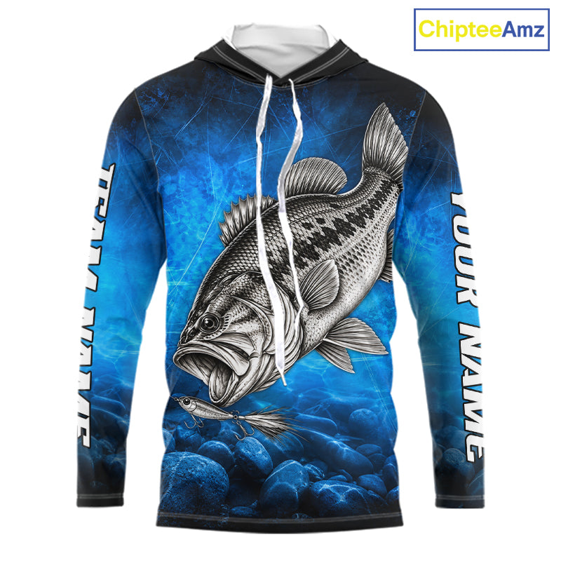 Custom Bass Fishing Tournament Shirt Bass Fishing Jersey Custom Name Fisherman Short & Long Sleeve Apparel NYN4715