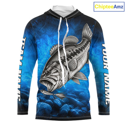Custom Bass Fishing Tournament Shirt Bass Fishing Jersey Custom Name Fisherman Short & Long Sleeve Apparel NYN4715