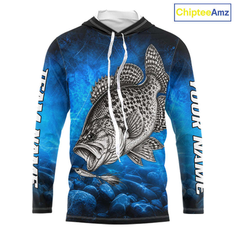 Custom Crappie Fishing Tournament Shirt Fishing Jersey Custom Name Fisherman Short & Long Sleeve Apparel NYN4716