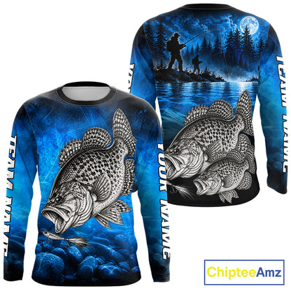 Custom Crappie Fishing Tournament Shirt Fishing Jersey Custom Name Fisherman Short & Long Sleeve Apparel NYN4716
