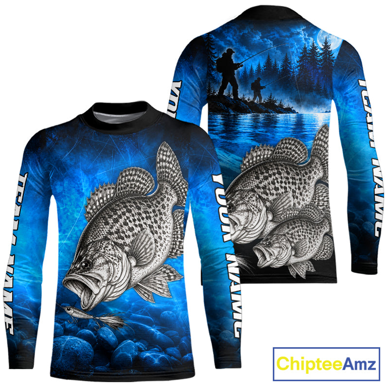 Custom Crappie Fishing Tournament Shirt Fishing Jersey Custom Name Fisherman Short & Long Sleeve Apparel NYN4716