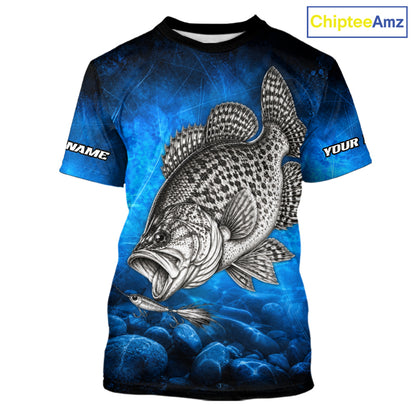 Custom Crappie Fishing Tournament Shirt Fishing Jersey Custom Name Fisherman Short & Long Sleeve Apparel NYN4716