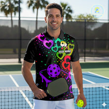 Load image into Gallery viewer, Custom Colorful Heart Dripping Pickleball Paddle League Jerseys For Men Pickleball Shirts NYN2139
