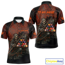 Load image into Gallery viewer, Custom Black And Gold 8 Ball 9 Ball Break Glass Billiard Shirt For Men, Pool Billiard Clothes Jersey NYN3019