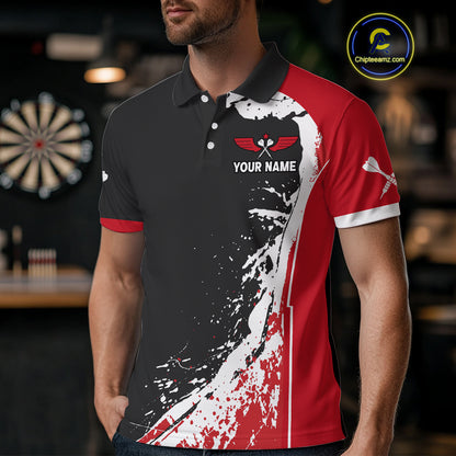 Fiery Rooster Fury Dart Arrow Men's Funny Darts Shirt - Custom Name For Darts Jersey NYN0477