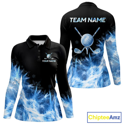 Icy Blue Light Womens Golf Polo Shirt Customize Golf Gifts For Men Golf Team Shirts, Golf Gifts NYN4038