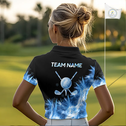 Icy Blue Light Womens Golf Polo Shirt Customize Golf Gifts For Men Golf Team Shirts, Golf Gifts NYN4038