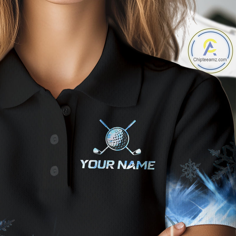 Icy Blue Light Womens Golf Polo Shirt Customize Golf Gifts For Men Golf Team Shirts, Golf Gifts NYN4038