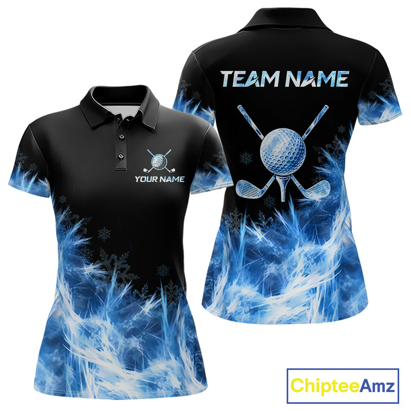 Icy Blue Light Womens Golf Polo Shirt Customize Golf Gifts For Men Golf Team Shirts, Golf Gifts NYN4038