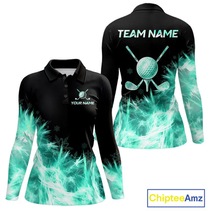 Icy Teal Light Womens Golf Polo Shirt Customize Golf Gifts For Men Golf Team Shirts, Golf Gifts NYN4039