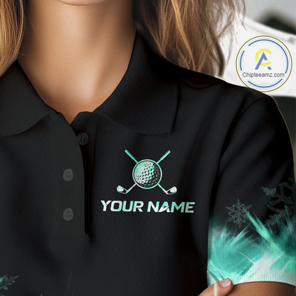 Icy Teal Light Womens Golf Polo Shirt Customize Golf Gifts For Men Golf Team Shirts, Golf Gifts NYN4039