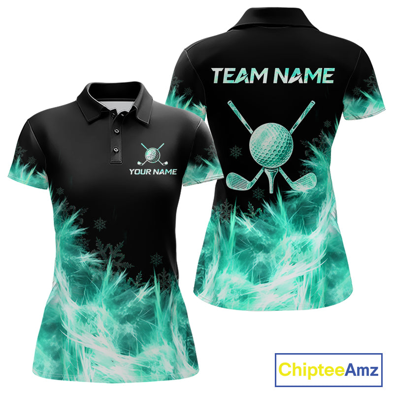 Icy Teal Light Womens Golf Polo Shirt Customize Golf Gifts For Men Golf Team Shirts, Golf Gifts NYN4039