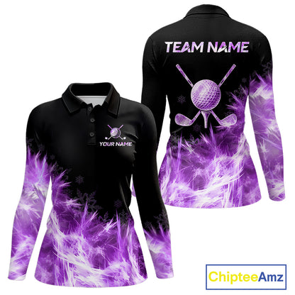 Icy Purple Light Womens Golf Polo Shirt Customize Golf Gifts For Men Golf Team Shirts, Golf Gifts NYN4040