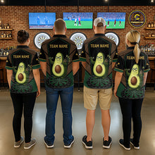 Load image into Gallery viewer, Angry Avocado Brown And Green Funny Darts Jersey For Men Custom Polo &amp; 1/4 Zip Darts Team Shirts NYN3207
