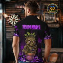 Load image into Gallery viewer, Plant Mage With Purple Darts Men's Funny Darts Shirt - Custom Name For Players NYN0511