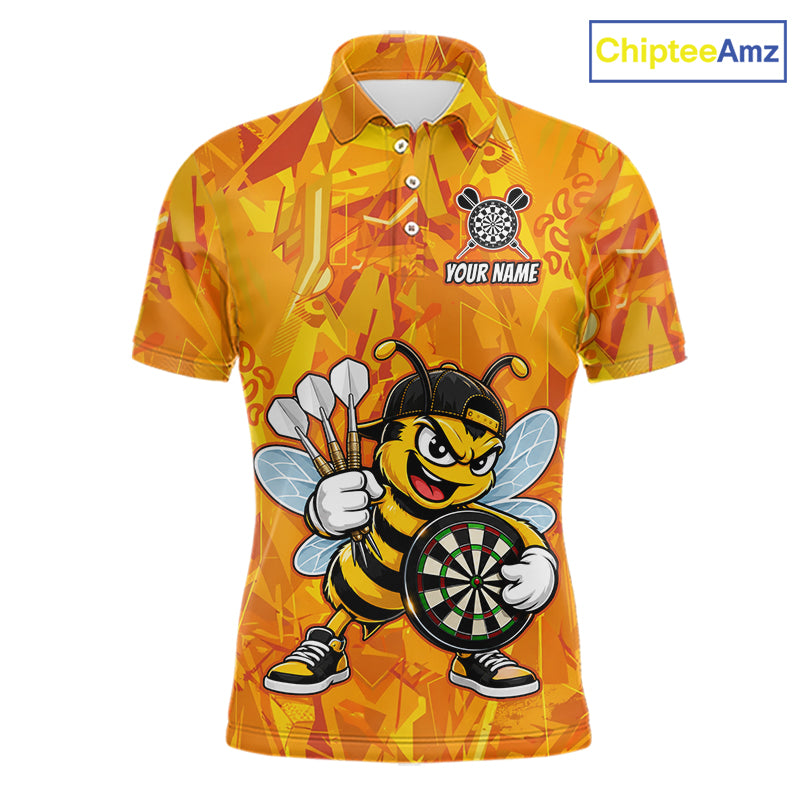 Personalized Funny Bee Darts Polo & 1/4-Zip Shirt For Men Custom Bee Dart Team Dart Jerseys NYN4438