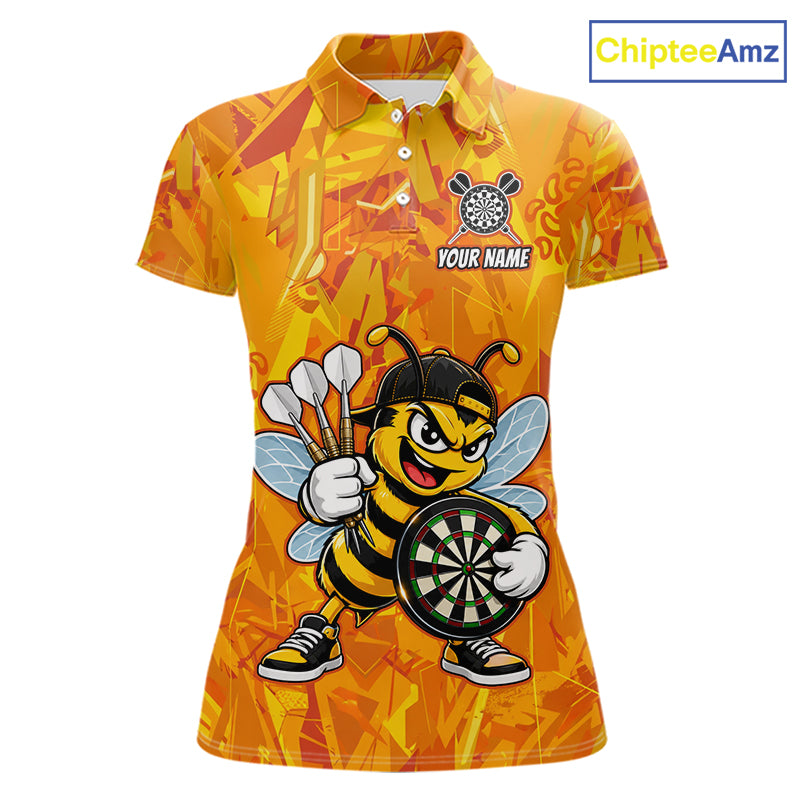 Personalized Funny Bee Darts Polo & 1/4-Zip Shirt For Women Custom Bee Dart Team Dart Jerseys NYN4438