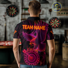 Load image into Gallery viewer, Purple Neon Eagle Dartboard Custom Darts Polo Shirt For Men - Darts Team Jersey NYN0741