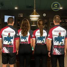 Load image into Gallery viewer, Funny Rooster Play Pool 8 Ball Men's Billiard Shirt Custom Billiard Polo &amp; 1/4 Zip Attire|Red NYN2478