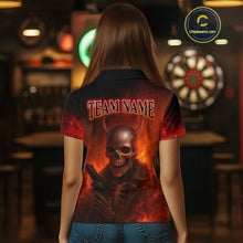 Load image into Gallery viewer, Flame Dartboard &amp; Skull Flaming Darts Shirt For Men - Custom Dart Player Uniform NYN0529