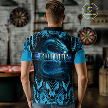Load image into Gallery viewer, Lightning Navy Cobra &amp; Snake-Skin Darts Shirt For Men - Custom Dart Player Jersey NYN0532