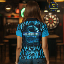Load image into Gallery viewer, Lightning Navy Cobra &amp; Snake-Skin Darts Shirt For Women - Custom Dart Player Jersey NYN0532