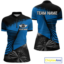 Load image into Gallery viewer, Custom Women&#39;s Darts Shirt With Silver Dart Arrows Hitting Dartboard, Darts Jersey NYN0285