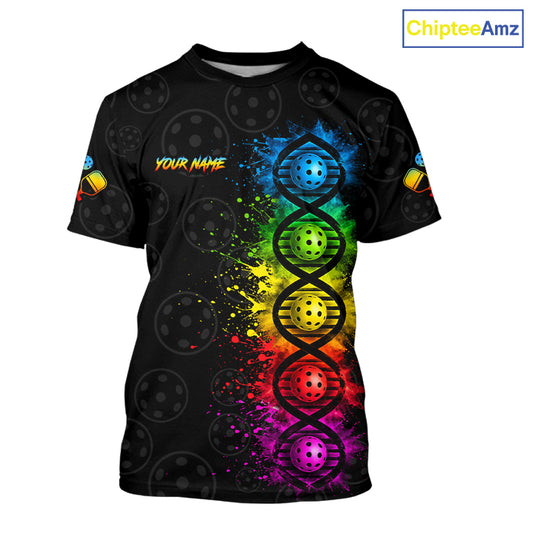 Colorful Splatter Pickleball Shirt Is In My Dna Custom Pickleball Tournament Team Uniform For Men NYN4114
