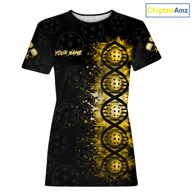 Gold Splatter Pickleball Shirt Is In My Dna Custom Pickleball Tournament Team Uniform For Women NYN4117