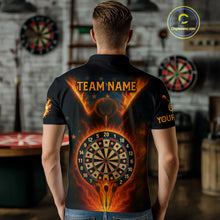 Load image into Gallery viewer, Men's US Flag Patriotic Darts Shirt Personalized Flame Eagle Dartboard Dart Team Jerseys NYN1129