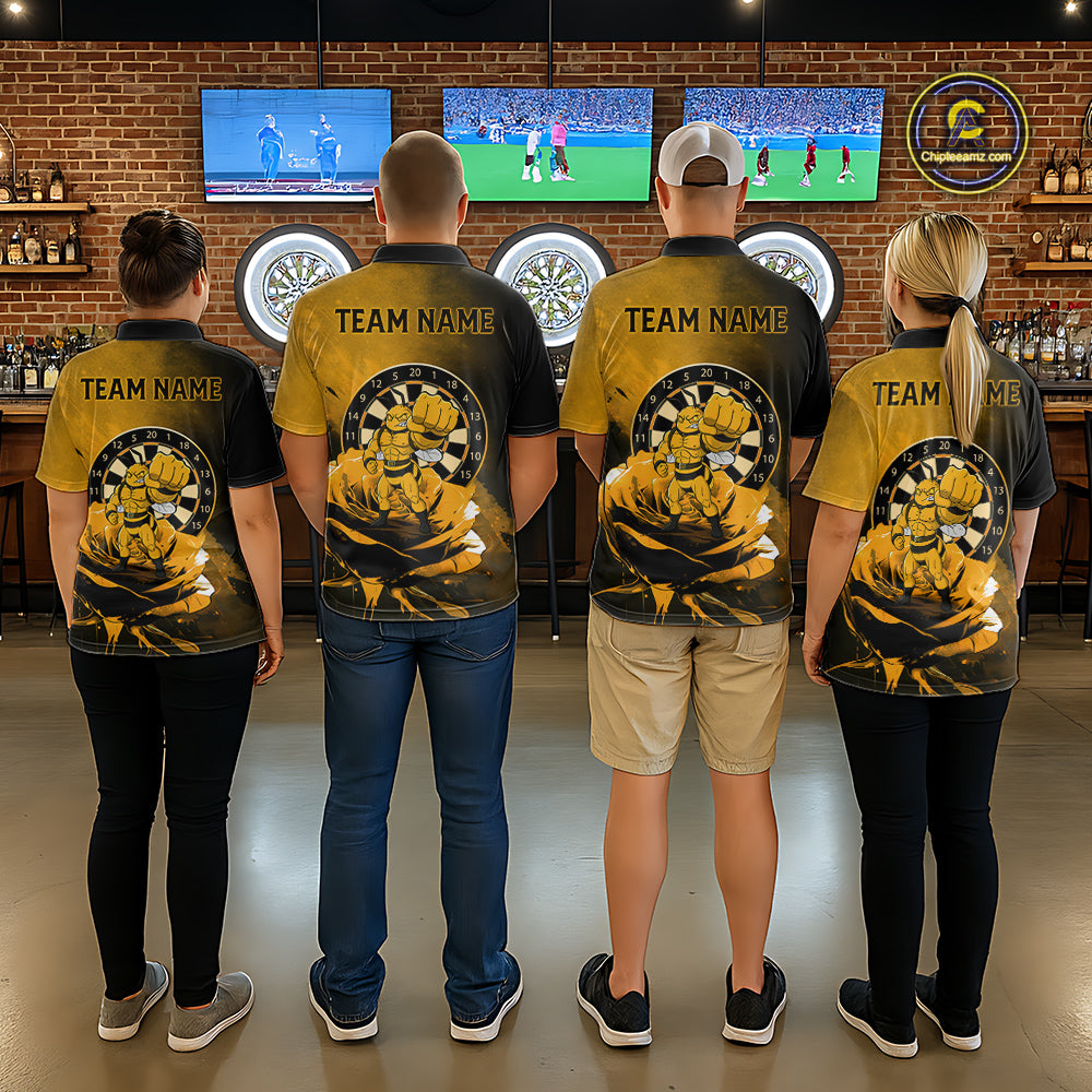 Custom Rose & Bee Grunge Dartboard Grunge Darts Polo Shirts For Women Funny Dart Jerseys NYN2221